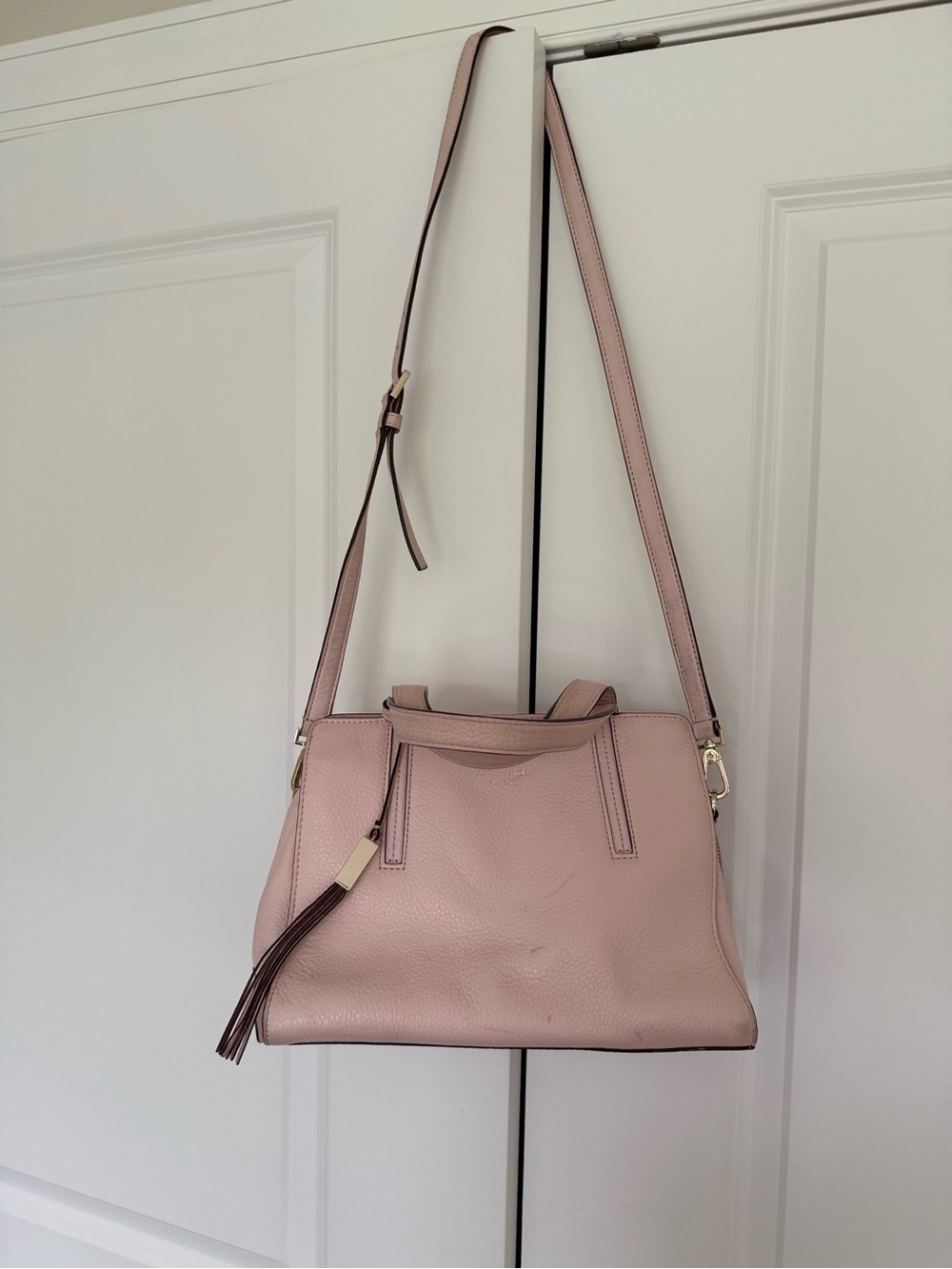 Kate Spade Soft Pink Leather Crossbody / Two-Way Bag